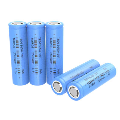 Flat Top High Discharge Lithium Ion Battery Cylindrisch 18650 3.7V 2500mah