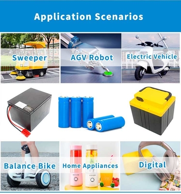 UN38.3 Lithium 18650 oplaadbare batterij, BMS 2000mAh Lithiumbatterij