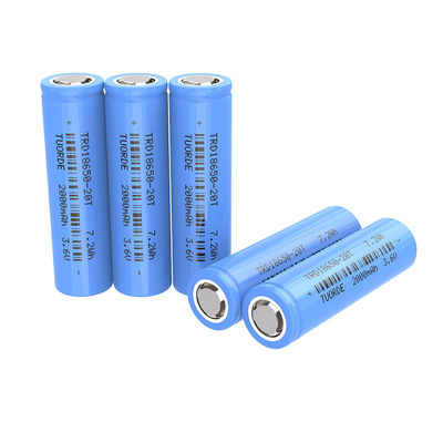 15C hoge capaciteit lithiumbatterie, 2000mAh Flat Top 18650 Lithiumbatteriecel