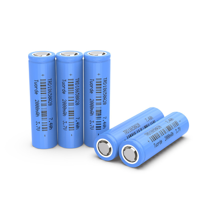 UN38.3 Lithium 18650 oplaadbare batterij, BMS 2000mAh Lithiumbatterij