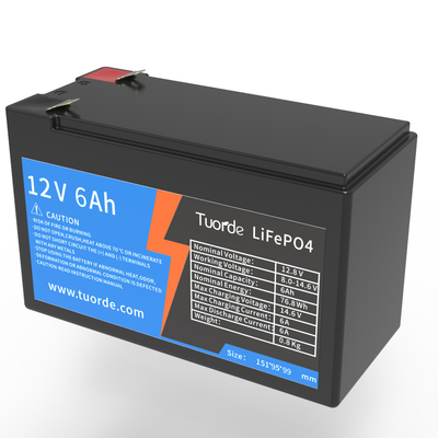 Op maat gemaakte Lifepo4 Deep Cycle Battery, 12V 6Ah AGV Lifepo4 Battery