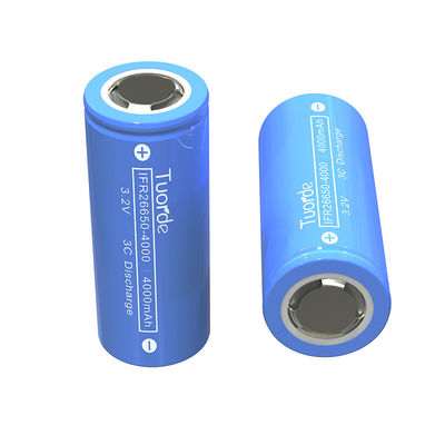 3.2V 4000mAh LFP 26650 accucellen 3C ontlading voor langdurige stroom