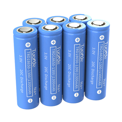Lange levensduur 18650 natrium-ion batterijcellen 1300mAh met 3.0V spanning